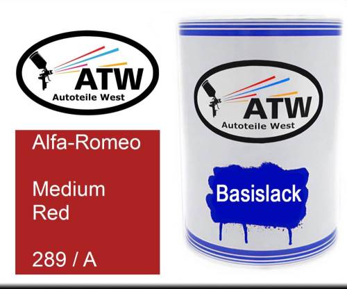 Alfa-Romeo, Medium Red, 289 / A: 500ml Lackdose, von ATW Autoteile West.